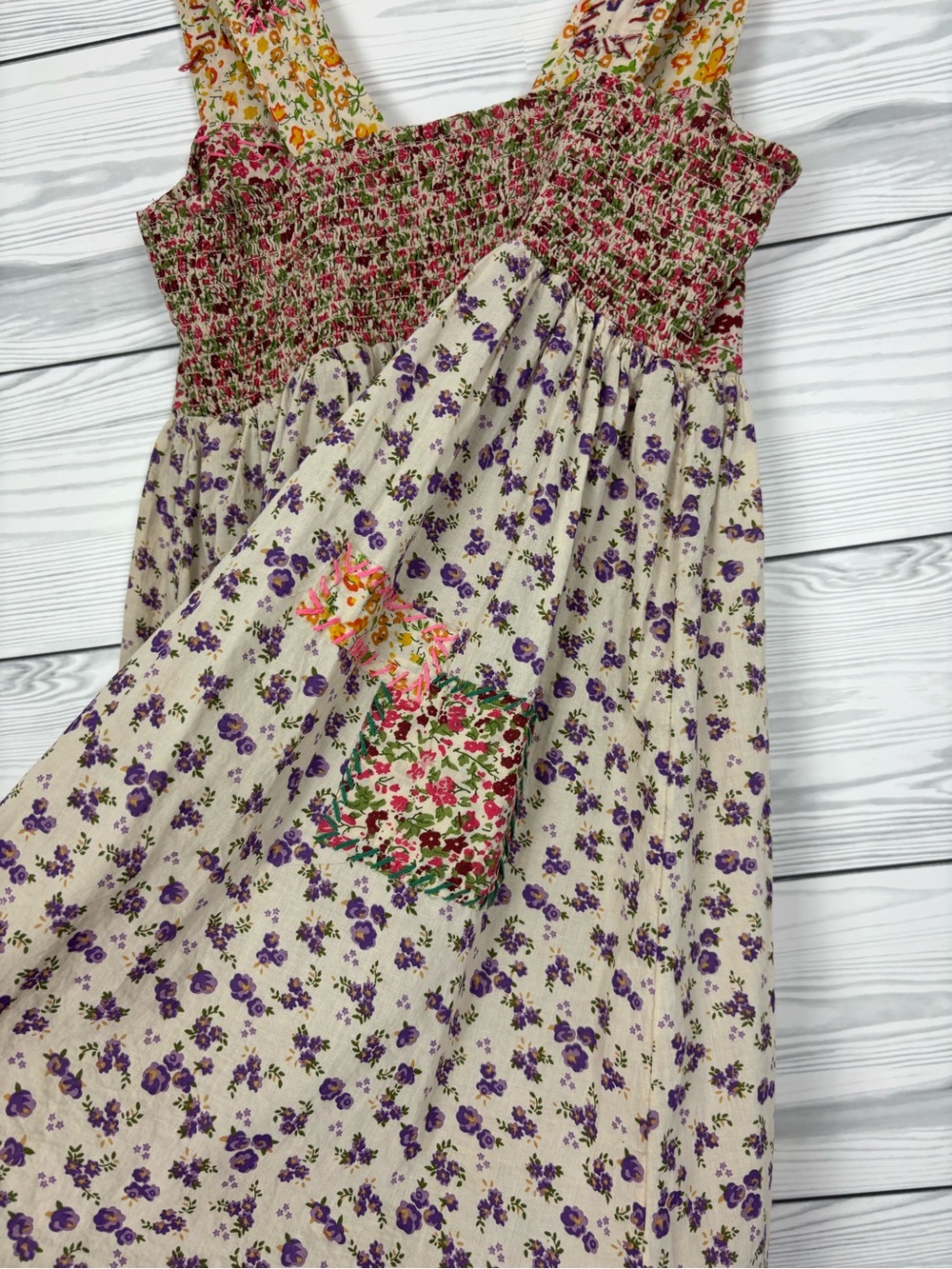 Natural Life floral boho patchwork mini dress size small - Picture 13 of 16
